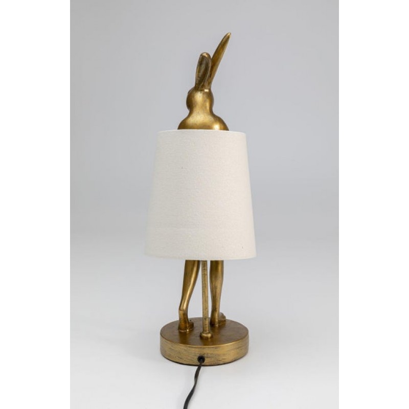 Table Lamp Animal Rabbit Gold/White 50cm